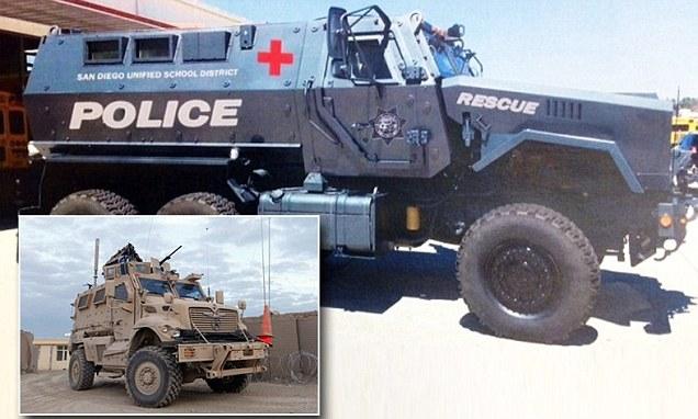 San Diego School District’s New 18-Ton Armored Vehicle Sparks Controversy San Diego School District’s New 18-Ton Armored Vehicle Sparks Controversy