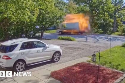 Truck Explodes in Fiery Blast While Driving Through Chicago Suburb