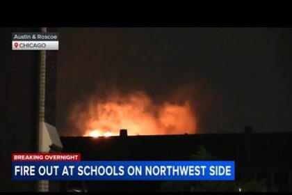 Fire Erupts at Chicago Academy High School on North Austin Avenue in Portage Park