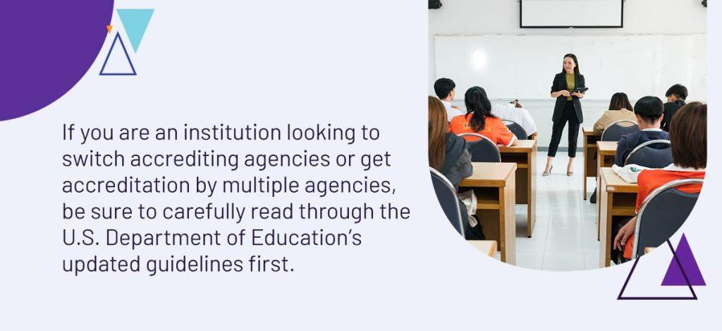 Education Dept. Takes Bold Steps to Simplify College Accreditations Switch Education Dept. Takes Bold Steps to Simplify College Accreditations Switch