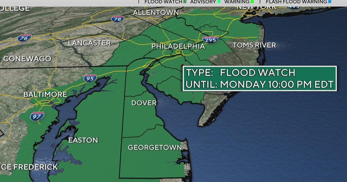 Severe Storms Expected Monday in Philadelphia Area with Risk of Flash Flooding Severe Storms Expected Monday in Philadelphia Area with Risk of Flash Flooding