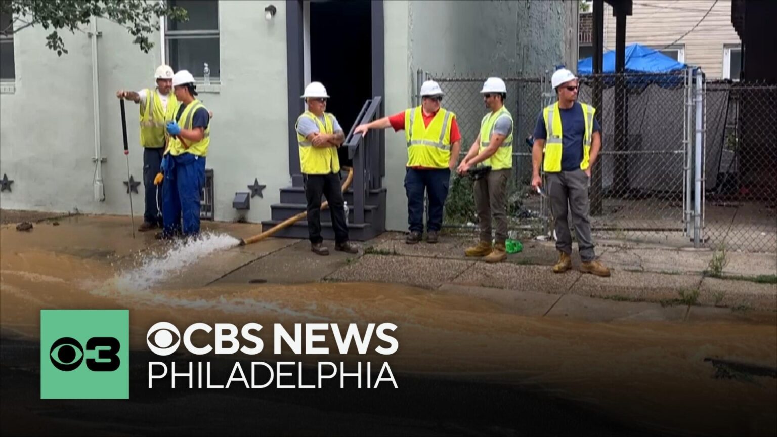 Water main break in North Philadelphia floods street – CBS News Water main break in North Philadelphia floods street – CBS News