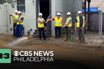 Water main break in North Philadelphia floods street – CBS News