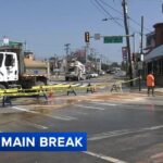 Water Main Break Floods Streets Along Cottman Avenue in Northeast Philadelphia