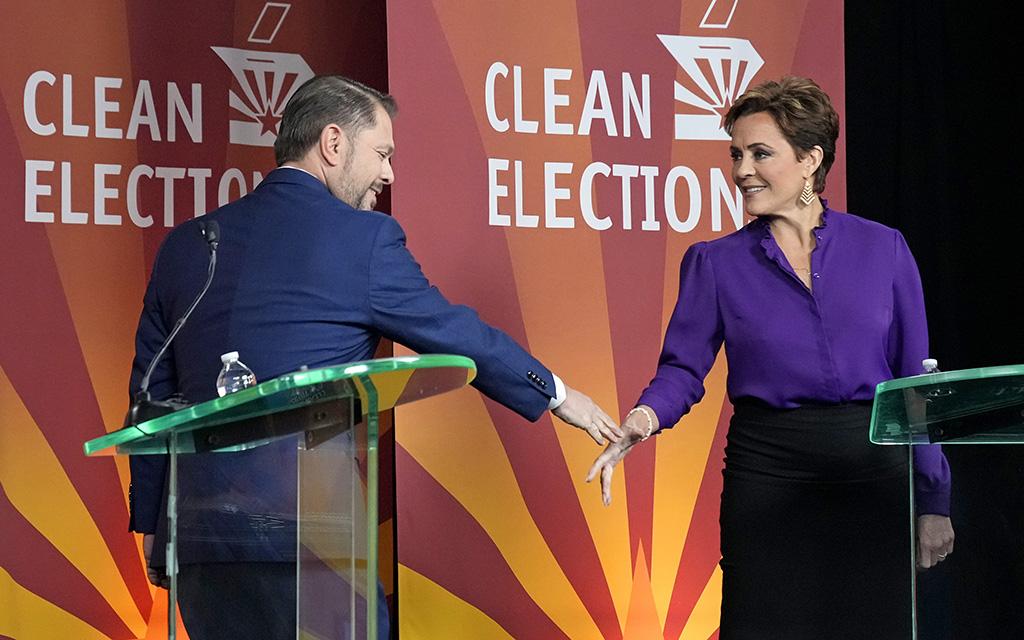 Kari Lake and Ruben Gallego Clash in Fiery First Arizona U.S. Senate Debate
