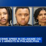 Weekend Crime Spree in Delaware County Culminates in 3 Arrests in Philadelphia