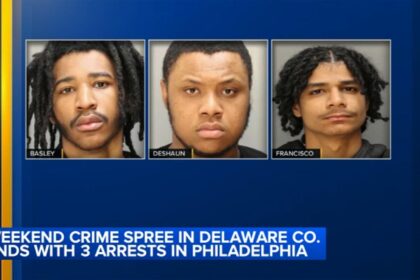 Weekend Crime Spree in Delaware County Culminates in 3 Arrests in Philadelphia