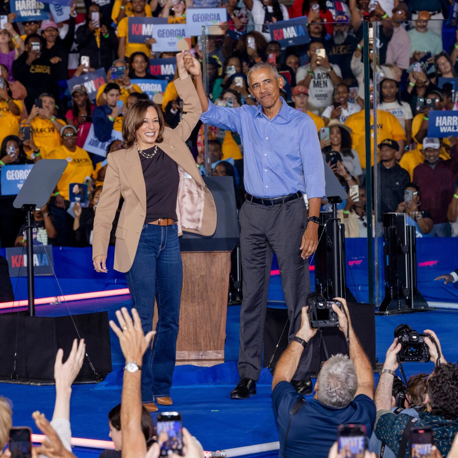 Watch Obama Join Bruce Springsteen at Exciting Harris Campaign Rally in Philadelphia