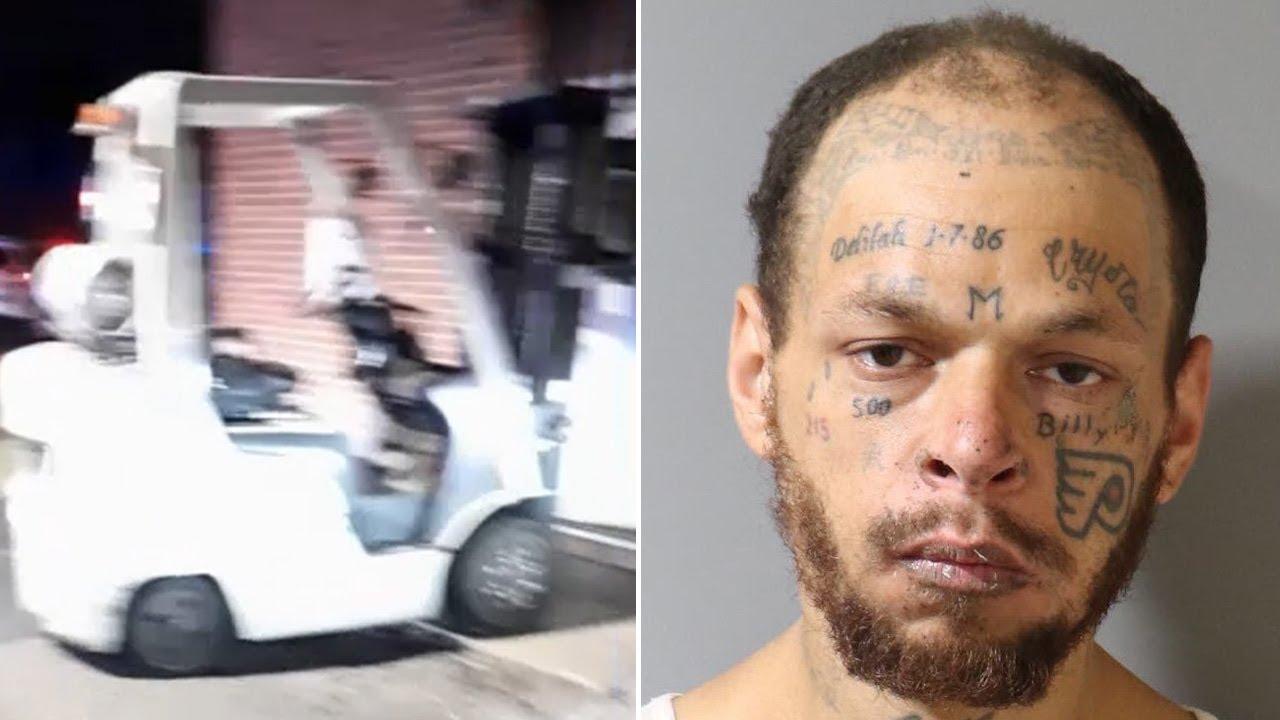 Philadelphia Man Arrested After Wild Forklift Crime Spree in Delaware County