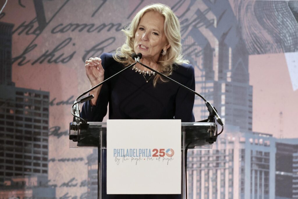 ‘Philly Girl’ Jill Biden Keeps It Light and Apolitical at Philadelphia250 Gala