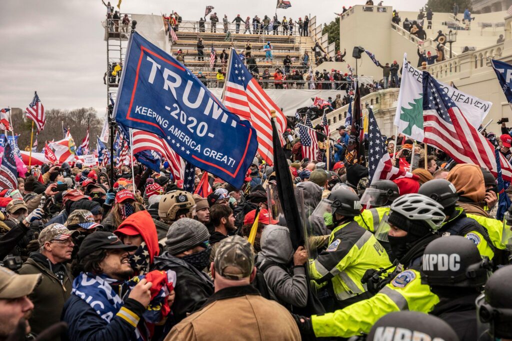 Protesters Erupt in Outcry as Trump Seizes Control of the U.S. Capitol