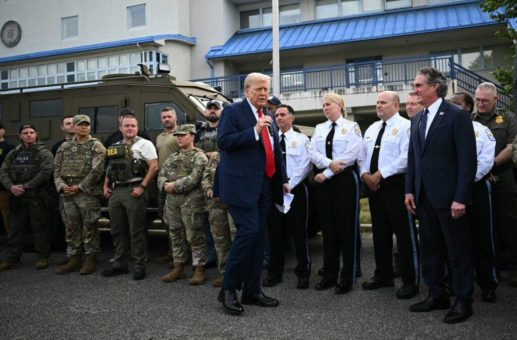 Trump Visits Police and Military in Washington to Support Crime Crackdown Trump Visits Police and Military in Washington to Support Crime Crackdown