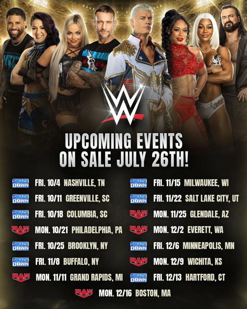 Upcoming WWE Live Televised Events You Can’t Miss Upcoming WWE Live Televised Events You Can’t Miss