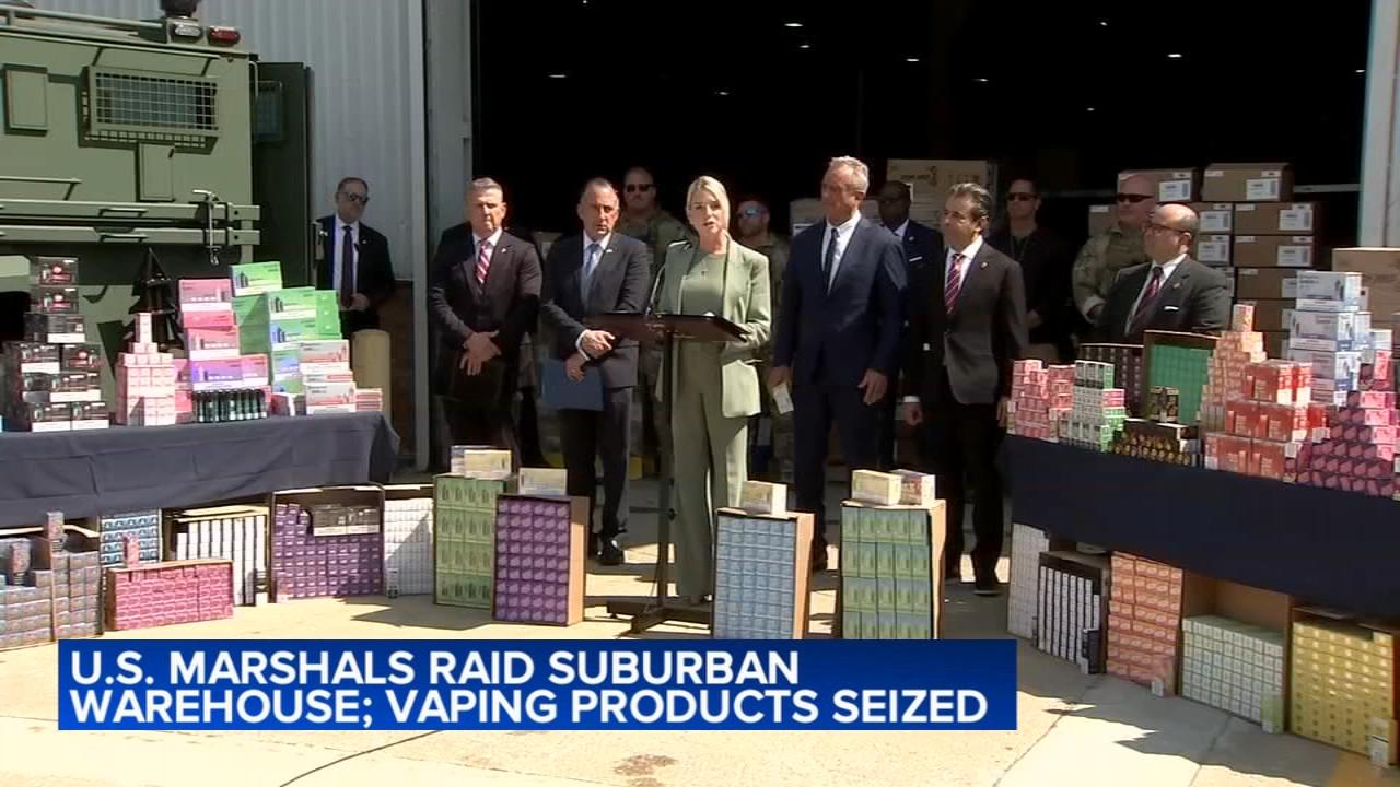 Bondi and Kennedy Launch Major Crackdown on Illicit Vape Sales in Chicago