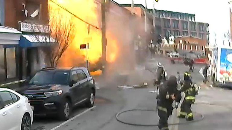 Dramatic Explosion Rocks Washington Building After Gas Leak, Leaving One Injured Dramatic Explosion Rocks Washington Building After Gas Leak, Leaving One Injured