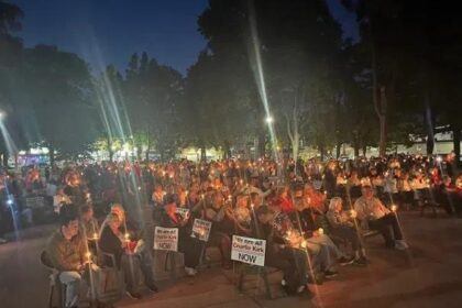 Community Gathers for Charlie Kirk Vigil at Manitowoc’s Washington Park on September 19