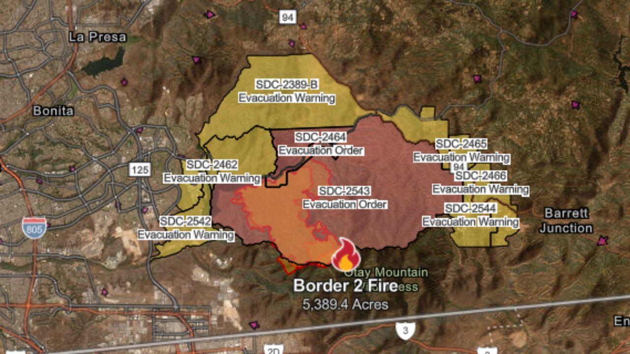 Urgent Evacuation Orders Issued as Border 2 Fire Rages On