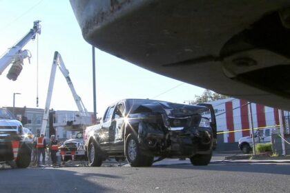 Three Injured in Dramatic Crash Between Pickup Truck and Ice Cream Truck in Philly
