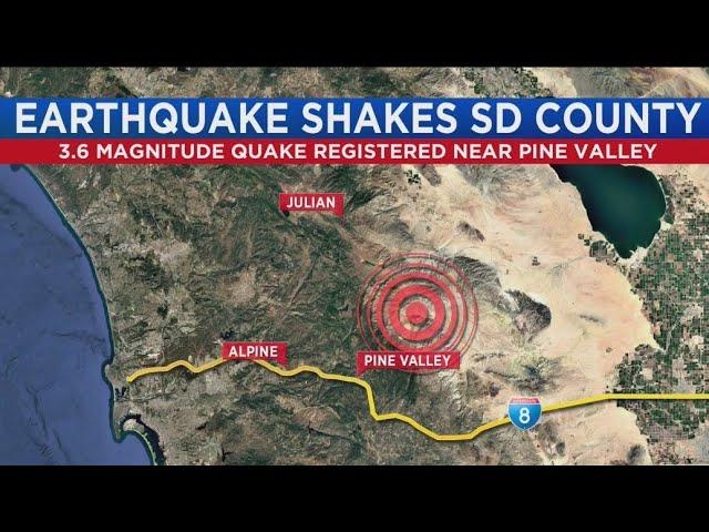 3.6 Magnitude Earthquake Rattles San Diego County, Felt Across the Region