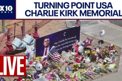 Charlie Kirk Memorial at Turning Point USA HQ in Phoenix Vandalized; Suspect Arrested