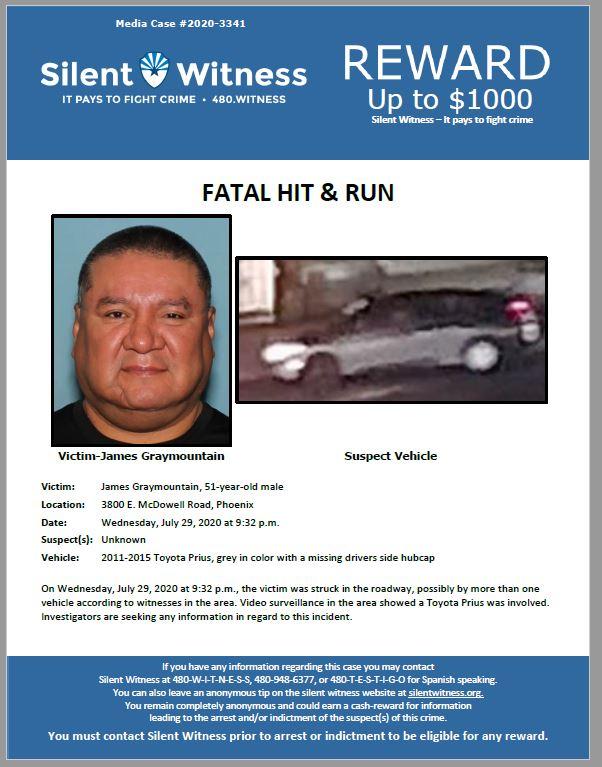 Phoenix Police Identify Man Killed in Hit-and-Run; Suspect Admits to Being Impaired