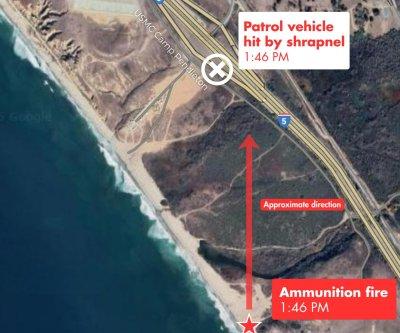 Artillery Shell Explodes Over Interstate 5 During Marines’ Celebration in California